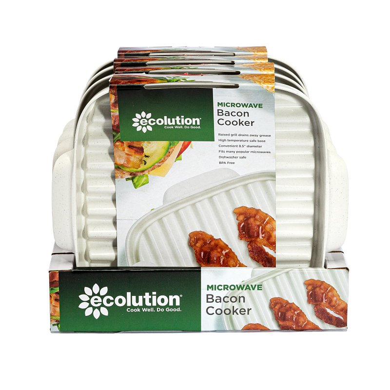 ECOLUTION Ecolution EMWWH-3522 Microwave Bacon Cooker Rack, White, Dishwasher Safe: Yes