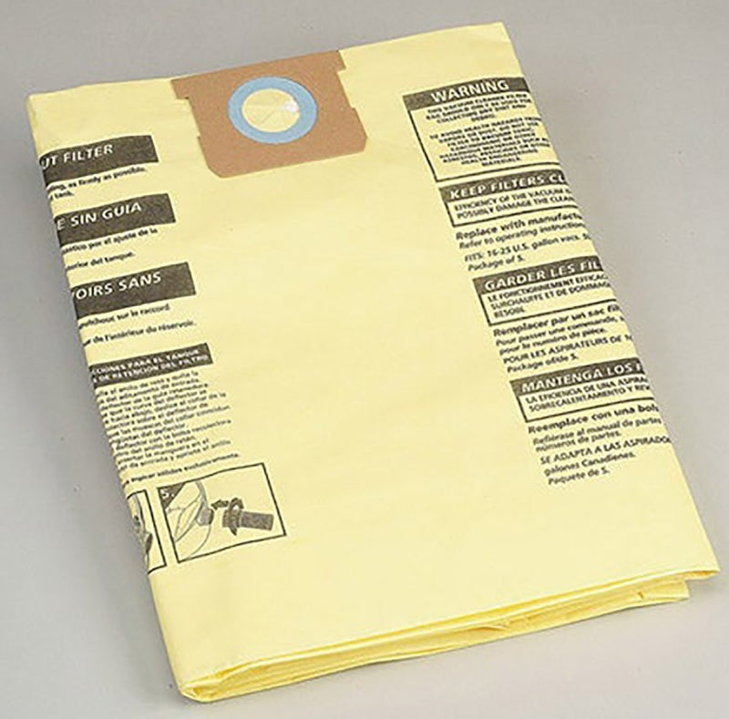 SHOP-VAC Shop-Vac 9067333 High-Efficiency Disposable Filter Bag, 15 to 22 gal Capacity TOOLS SHOP-VAC