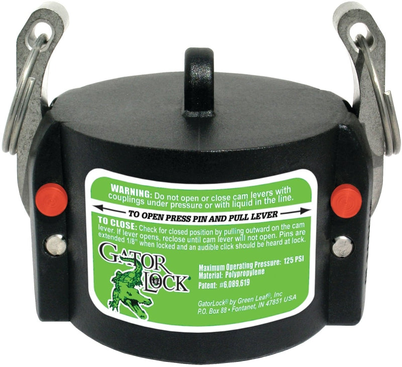 GREEN LEAF Green Leaf GLP 150 CAP Cam Lever Coupling, 1-1/2 in, Male, Polypropylene, For: Male Adapter