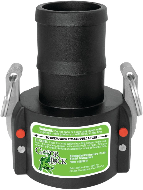 GREEN LEAF Green Leaf GLP 200 C Cam Lever Coupling, Female x Hose Barb, Glass Filled Polypropylene HARDWARE & FARM SUPPLIES GREEN LEAF