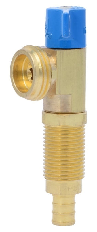 SHARKBITE SharkBite 24813A Washing Machine Valve, Cold, Brass, Blue, For: 3/4 in MNPT PEX and PE-RT Pipe