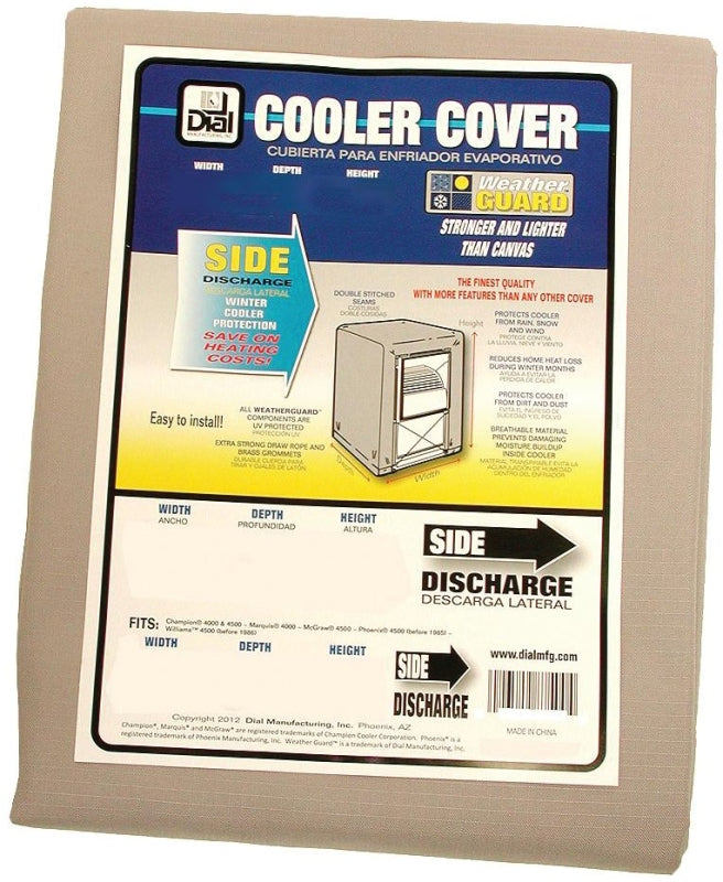 DIAL Dial 8742 Evaporative Cooler Cover, 34 in W, 28 in D, 40 in H, Polyester