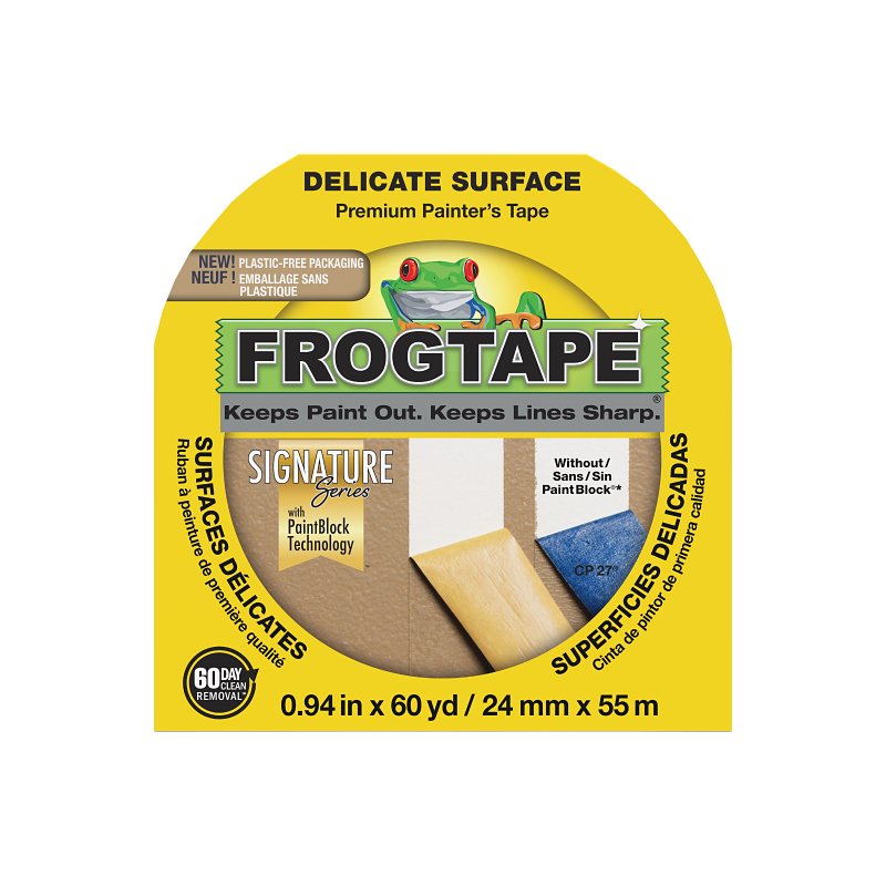 FROGTAPE FrogTape 280220 Painting Tape, 60 yd L, 0.94 in W, Yellow