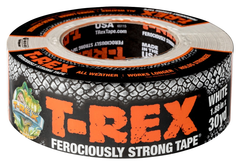 T-REX T-Rex 241534 Duct Tape, 30 yd L, 1.88 in W, White PAINT T-REX
