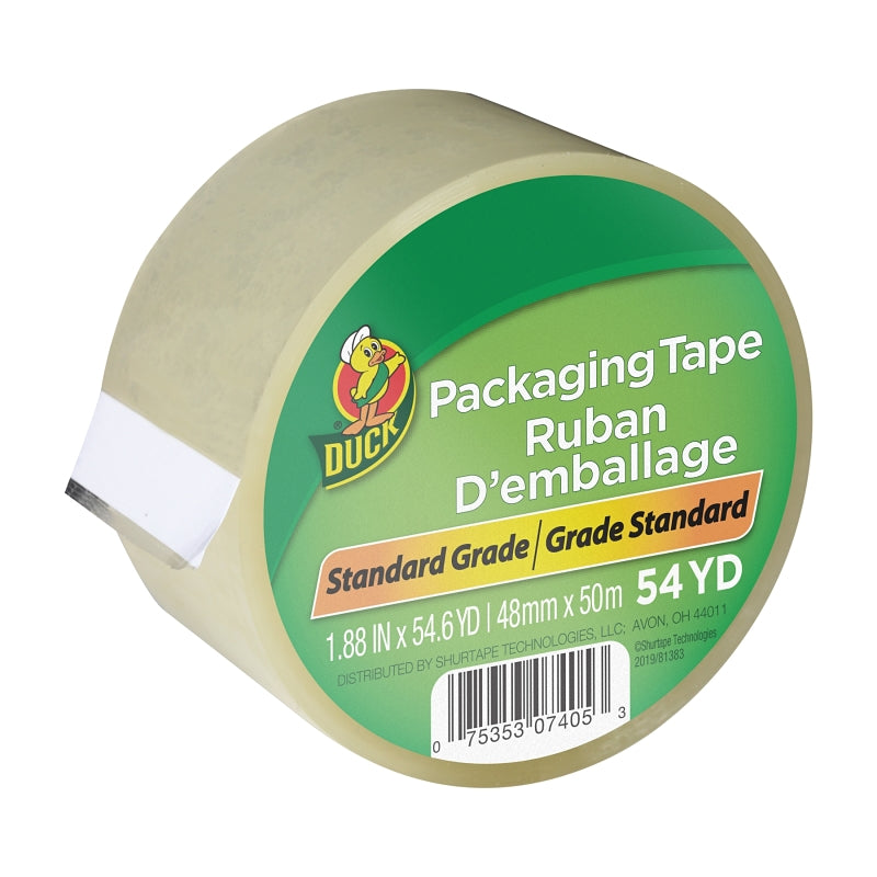 DUCK Duck 240408 Packaging Tape, 54.6 yd L, 1.88 in W, Clear PAINT DUCK