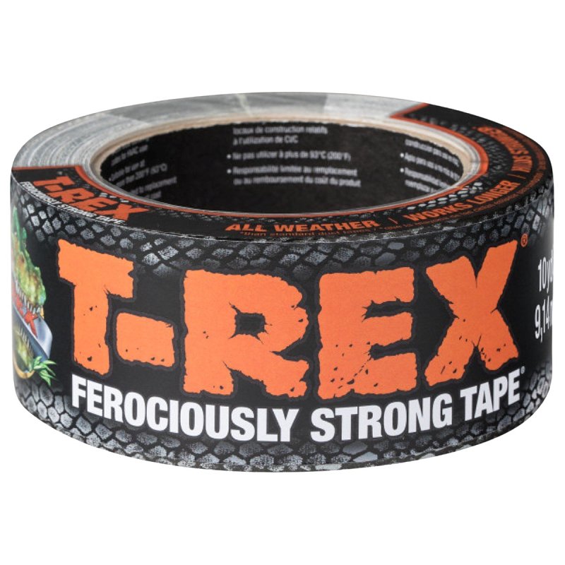 T-REX T-Rex 242969 Duct Tape, Solid, 10 yd L, 1.88 in W, Gunmetal Gray