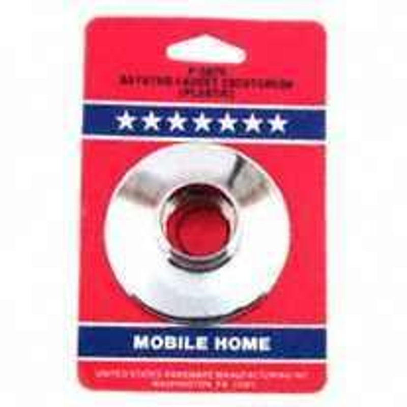 US HARDWARE US Hardware P-597C Tub Faucet Escutcheon, 15/16 in Connection, Threaded, 3-1/2 in OD, Plastic, Chrome Plated AUTOMOTIVE US HARDWARE