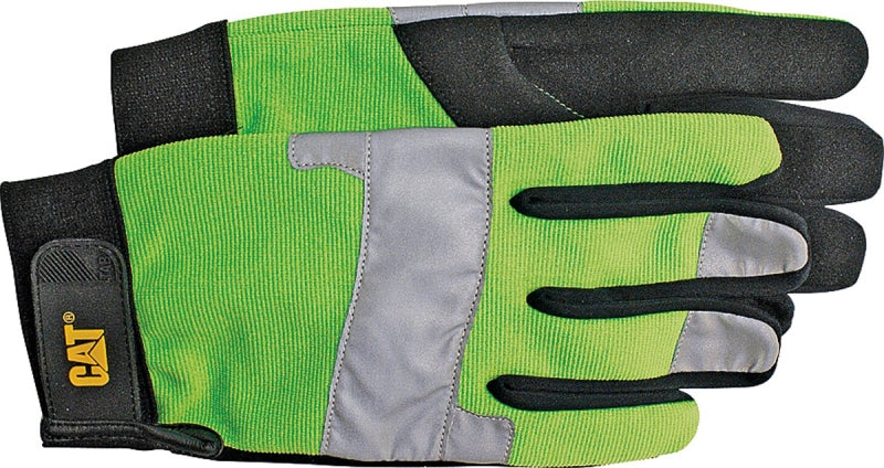 BOSS MFG Cat CAT012214J Utility Gloves, Jumbo, Synthetic Leather, Black/Fluorescent Green CLOTHING, FOOTWEAR & SAFETY GEAR BOSS MFG