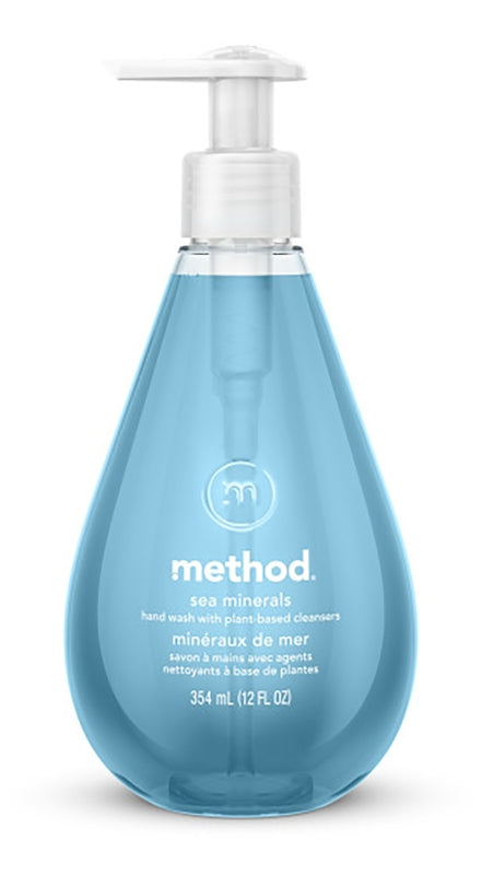 METHOD method 162 Gel Hand Wash, Gel, Light Blue, Sea Minerals, 12 oz Bottle
