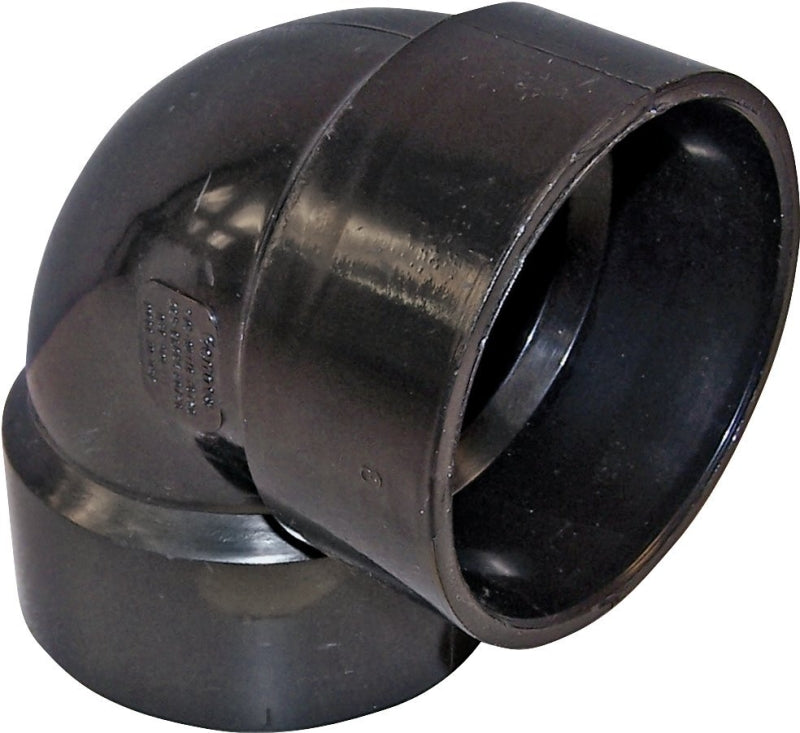 IPEX USA LLC-CANPLAS Canplas 102203BC Pipe Elbow, 3 in, Hub, 90 deg Angle, ABS, Black