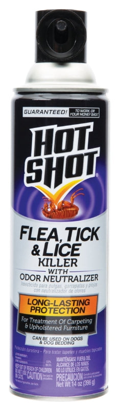 HOT SHOT Hot Shot HG-2118 Tick and Lice Killer, Liquid, Spray Application, 14 oz, Aerosol Can