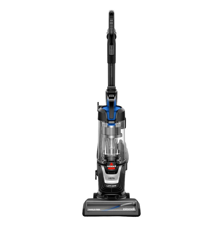 BISSELL Bissell CLEANVIEW 3832 Upright Vacuum Cleaner, Washable Filter, 25 ft L Cord, Black with Cobalt Blue