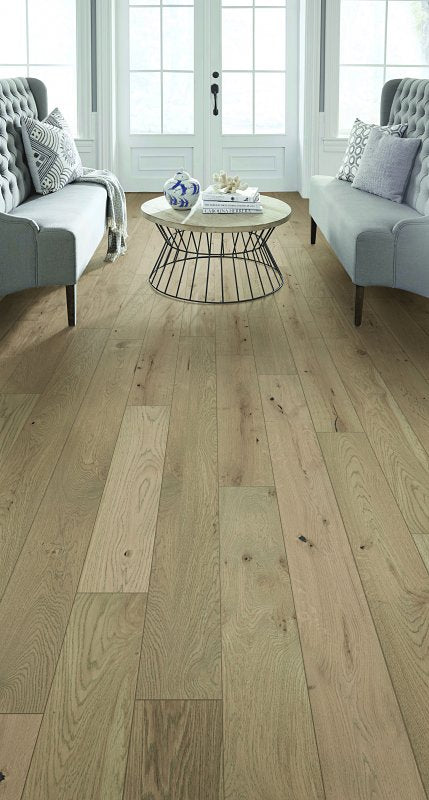HEALTHIER CHOICE FLOORI Healthier Choice Flooring HCE707A04 Flooring Plank, 1-1/2 to 6 ft L, 6-1/2 in W, Micro Bevel Edge, White Oak, Oyster Bay BUILDING MATERIALS HEALTHIER CHOICE FLOORI