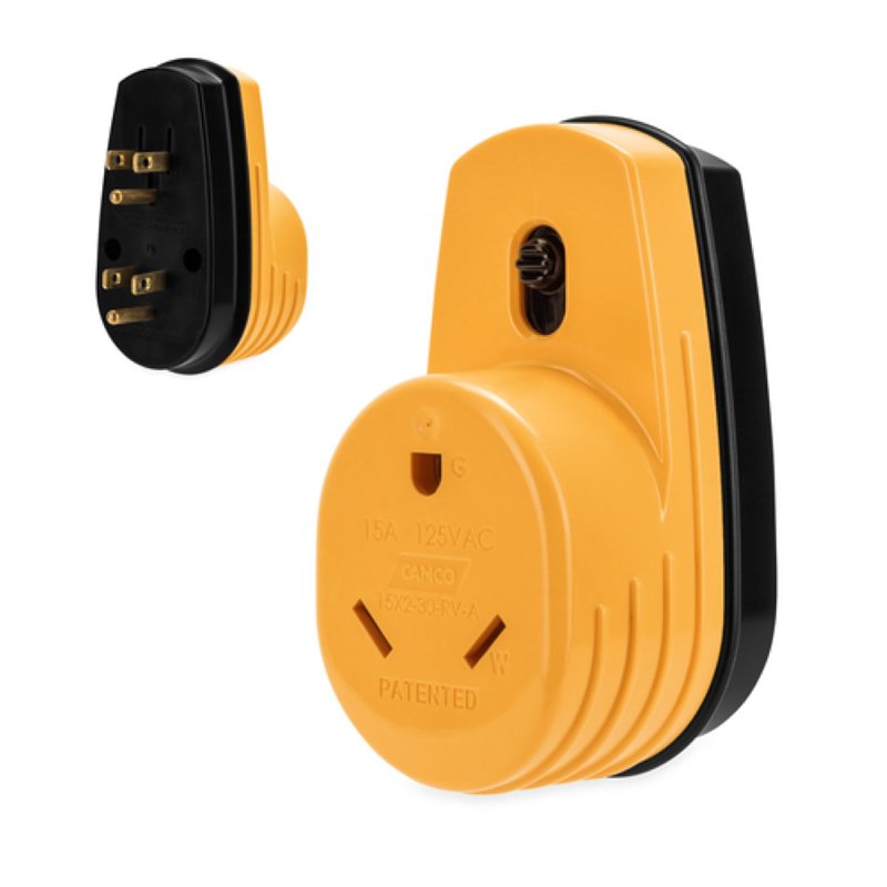 CAMCO PowerGrip 55225 Adapter, 15, 30 A, 125 V