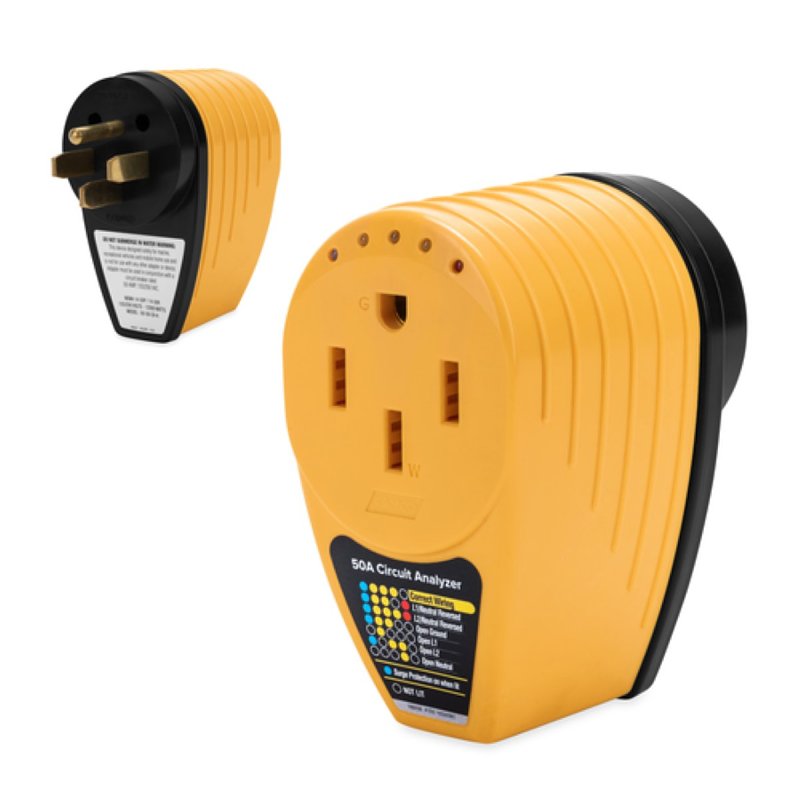 CAMCO PowerGrip 55309 Circuit Analyzer with Integrated Surge Protection and Fault Indication, 50 A AUTOMOTIVE CAMCO