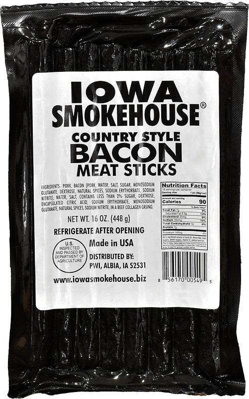 IOWA SMOKEHOUSE Iowa Smokehouse is-16csba Meat Stick, Bacon, 16 oz HOUSEWARES IOWA SMOKEHOUSE