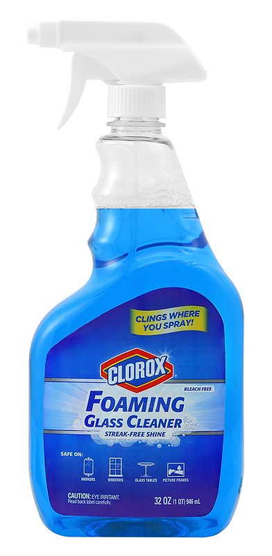 CLOROX Clorox BBP0080 Trigger Glass Cleaner, 32 oz Spray Bottle, Foam, Fresh Scent, Blue CLEANING & JANITORIAL SUPPLIES CLOROX