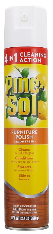 PINE-SOL Pine-Sol BBP0081 Furniture Polish, 12.7 oz Aerosol Can, Liquid, Lemon CLEANING & JANITORIAL SUPPLIES PINE-SOL