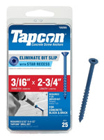 TAPCON Tapcon 24265 Concrete Screw Anchor, 3/16 in Dia, 2-3/4 in L, Steel, Climaseal HARDWARE & FARM SUPPLIES TAPCON