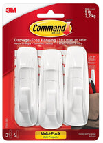 COMMAND Command 17003-VP-3PK Utility Hook, 7/8 in Opening, 5 lb, 3 -Hook, Plastic, White HARDWARE & FARM SUPPLIES COMMAND