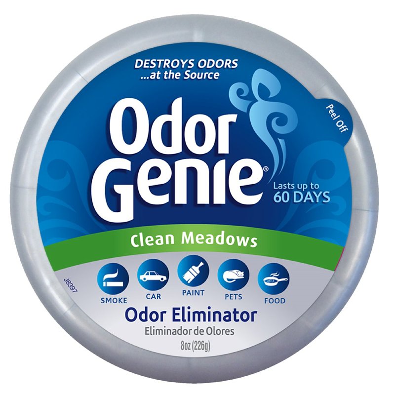 ODOR GENIE Odor Genie FG69CM Odor Eliminator, 8 oz, Clean Meadow, Gray, 60 days-Day Freshness