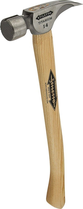 STILETTO Stiletto TI14MC Hammer, 14 oz Head, Straight Claw, Milled Head, Titanium Head TOOLS STILETTO