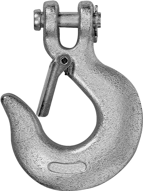 CAMPBELL CHAIN Campbell T9700424 Clevis Slip Hook with Latch, 1/4 in, 2600 lb Working Load, 43 Grade, Steel, Zinc