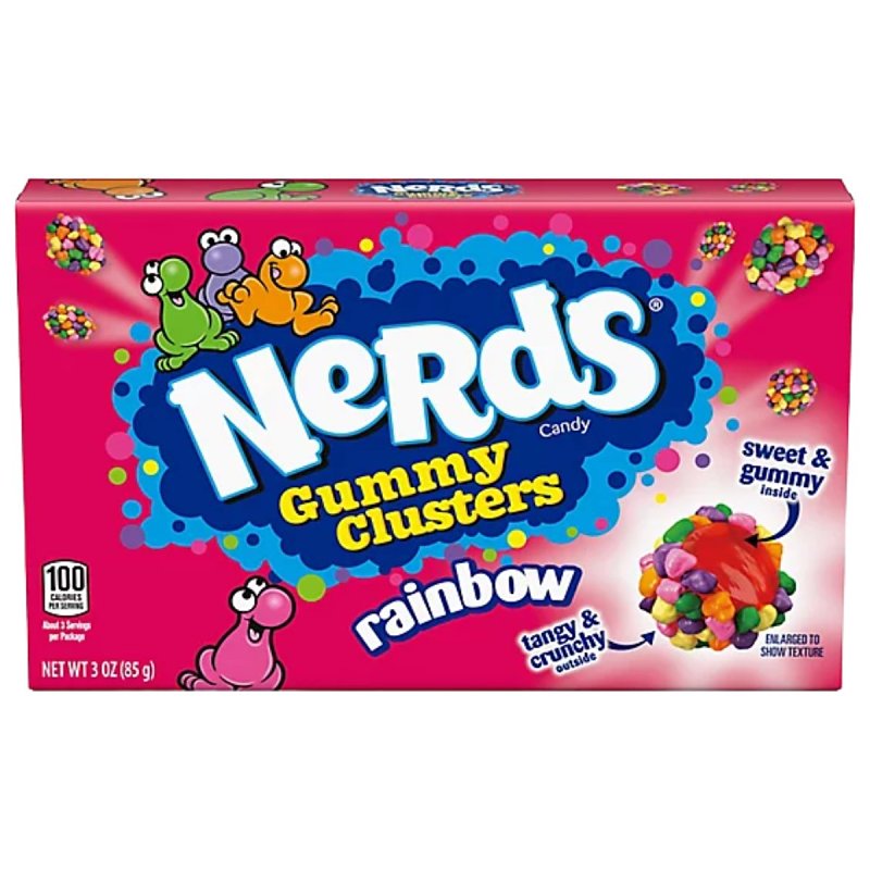 NERDS� NeRdS 725423 Gummy Cluster, 3 oz Box