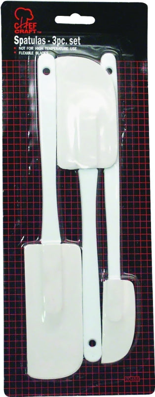 CHEF CRAFT Chef Craft 20488 Spatula Set, 10 in OAL, EVA Foam Blade, White