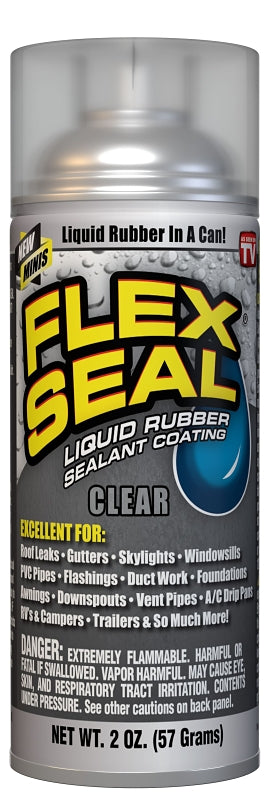FLEX SEAL Flex Seal FSCLRMINI Rubberized Spray Coating, Clear, 2 oz