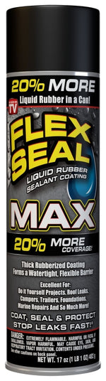 FLEX SEAL Flex Seal FSMAXBLK24 Rubberized Spray Coating, Black, 17 oz, Can