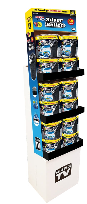 POCKET HOSE POCKET hose Silver Bullet 13397-FD12 Garden Hose, Black, Fabric