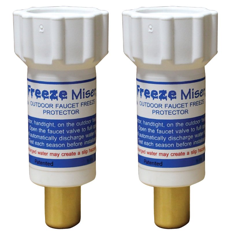 FREEZE MISER Freeze Miser 6000-02 Outdoor Faucet Freeze Protector, 1.507 in W, Brass/Stainless Steel PLUMBING, HEATING & VENTILATION FREEZE MISER