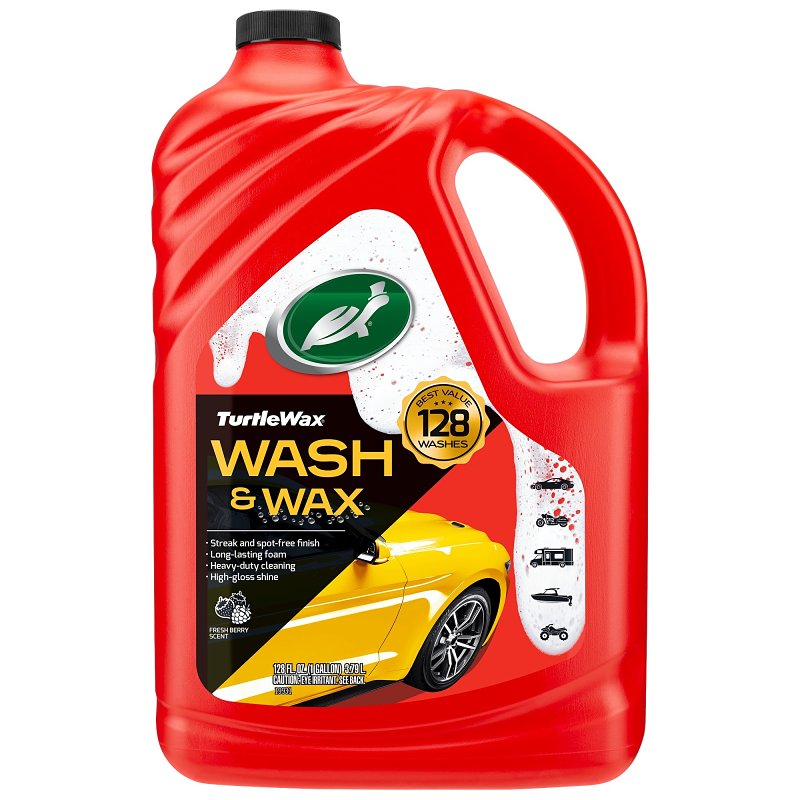 TURTLE WAX Turtle Wax 53499 Car Wash and Wax, 128 oz, Liquid AUTOMOTIVE TURTLE WAX