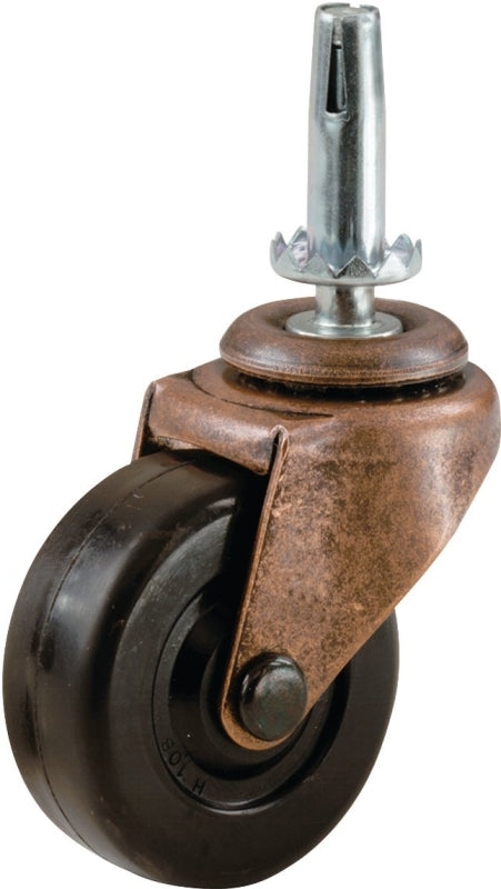 SHEPHERD Shepherd Hardware 9347 Swivel Caster, Stem Mounting, 4.63 in W x 1-3/4 in D x 6-1/2 in H Dimensions, 1-5/8 in Dia Wheel HARDWARE & FARM SUPPLIES SHEPHERD
