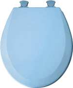 MAYFAIR Mayfair 41EC-034 Toilet Seat, Round, Wood, Sky Blue, Twist Hinge