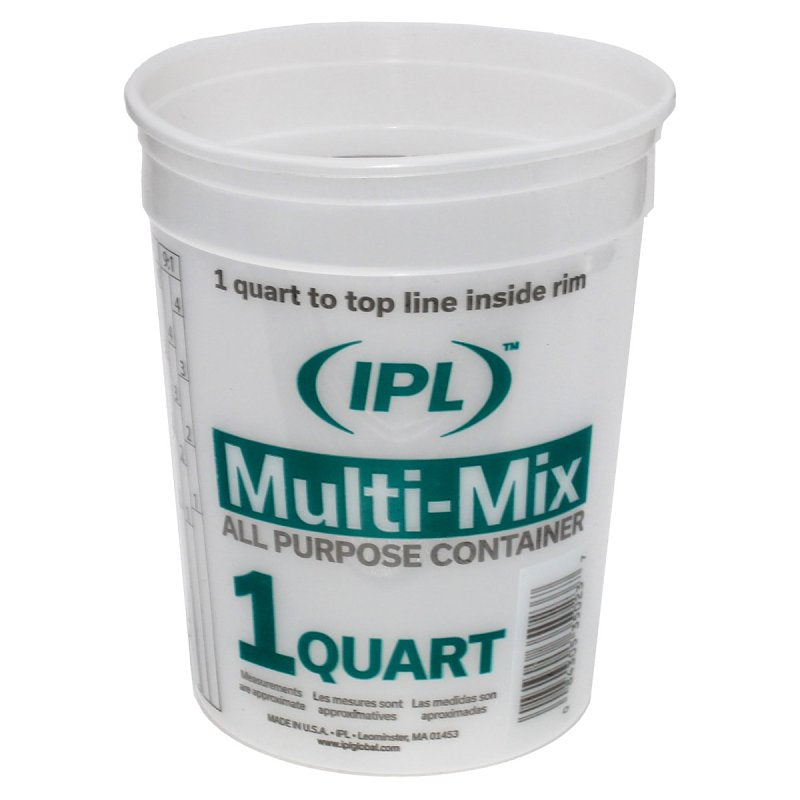 LEAKTITE-IPL PLASTICS Leaktite #2M3 Multi-Mix Container, 1 qt, HDPE, Clear
