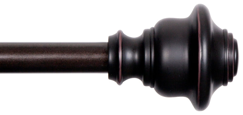 KENNEY Kenney Fast Fit KN75242 Curtain Rod, 5/8 in Dia, 36 to 66 in L, Steel, Weathered Brown