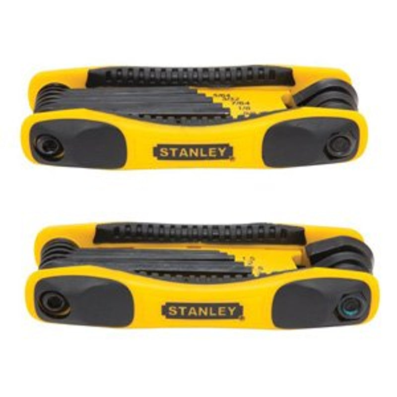 STANLEY STANLEY STHT71839 Metric and SAE Hex Key, Steel, Black/Yellow