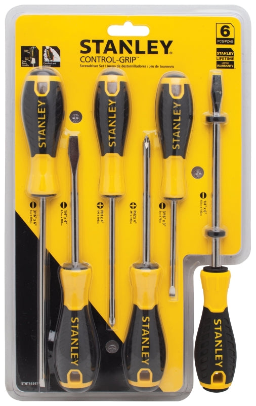 STANLEY STANLEY STHT66597 Screwdriver Set, 6-Piece, Alloy Steel/Plastic