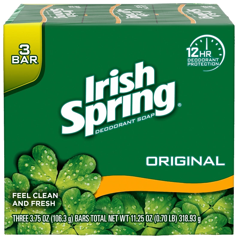 DOT FOODS, INC. COLGATE PALMOLIVE Irish Spring 14177 Bar Soap Green, Green, Clean Fresh, 3.75 oz AUTOMOTIVE DOT FOODS, INC. COLGATE PALMOLIVE