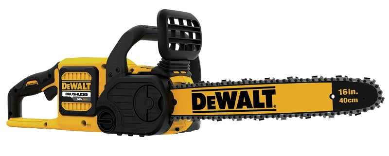 DEWALT DEWALT DCCS670B Cordless Chainsaw, Tool Only, 3 Ah, 60 V, Lithium-Ion, 6 in Cutting Capacity, 16 in L Bar, 3/8 in Pitch