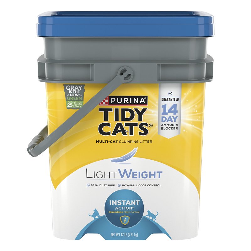 TIDY CATS Tidy Cats Lightweight Instant Action 16504 Clumping Cat Litter, 17 lb Pail