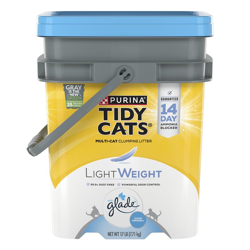 TIDY CATS Tidy Cats Lightweight with Glade 16759 Clumping Cat Litter, 17 lb Pail