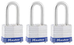 MASTER LOCK Master Lock 3TRILF Padlock, Keyed Alike Key, 9/32 in Dia Shackle, 1-1/2 in H Shackle, Steel Shackle, Steel Body
