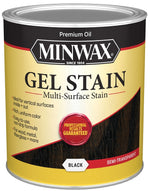 MINWAX Minwax 660920000 Gel Stain, Black, Liquid, 1 qt Can PAINT MINWAX