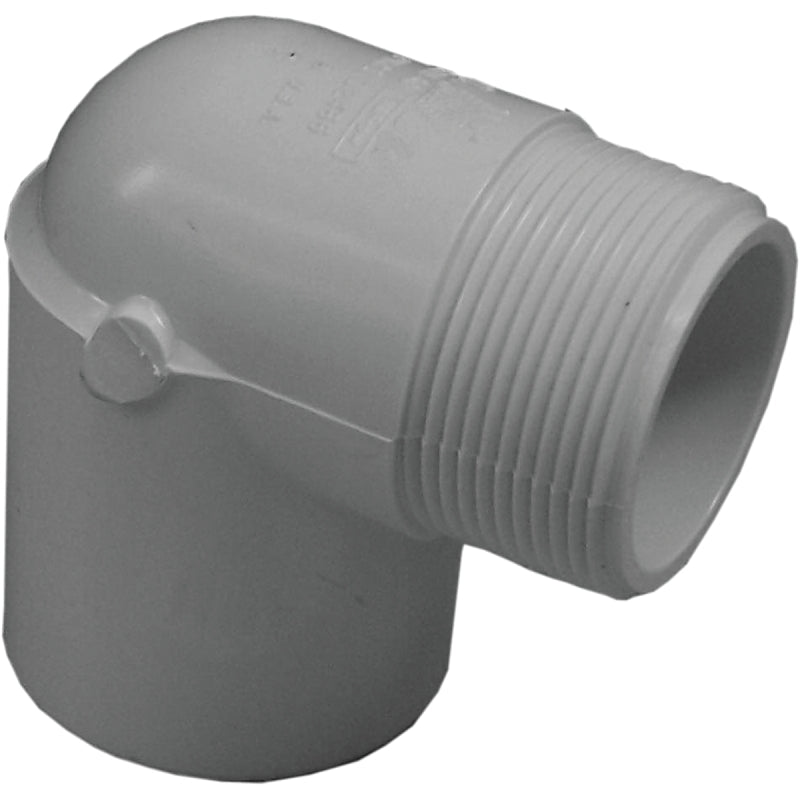 IPEX USA LLC-CANPLAS IPEX 435553 Street Pipe Elbow, 3/4 x 3/4 in, MPT x FPT, 90 deg Angle, PVC, White, SCH 40 Schedule LAWN & GARDEN IPEX USA LLC-CANPLAS