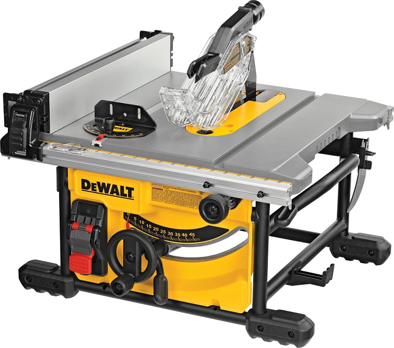 DEWALT DEWALT DWE7485 Compact Jobsite Table Saw, 120 VAC, 15 A, 8-1/4 in Dia Blade, 5/8 in Arbor, 24-1/2 in Rip Capacity Right