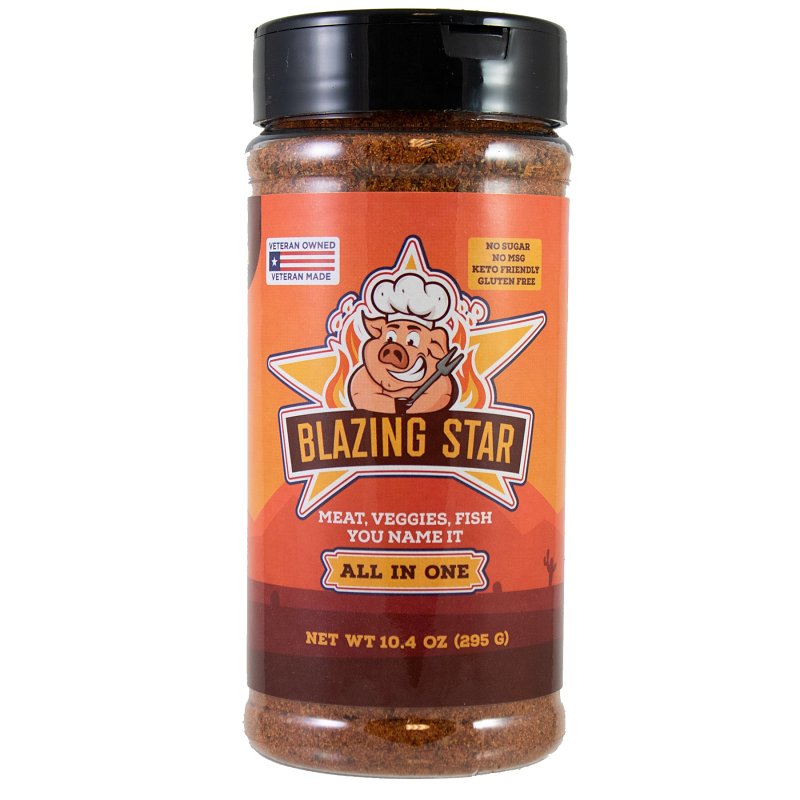 BLAZING STAR Blazing Star BZ00115-C All-in-One Seasoning, Garlic, Onion, Salt, 10.4 oz OUTDOOR LIVING & POWER EQUIPMENT BLAZING STAR