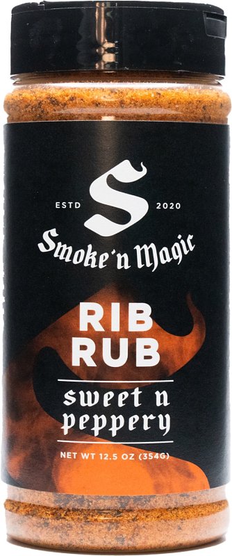 SMOKE N MAGIC Smoke 'N Magic OW29100 Rub Seasoning, Peppery, 12.5 oz OUTDOOR LIVING & POWER EQUIPMENT SMOKE N MAGIC